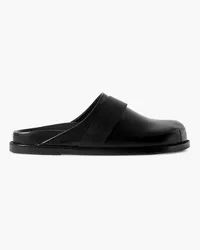 Porte & Paire Frankie Shop leather slippers - Black Black