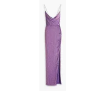 Katya sequined chiffon gown - Purple