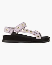 Sandro Eyelet-embellished leather sandals - Purple Purple