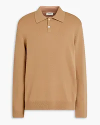 Sandro Wool and cashmere-blend polo sweater - Neutral Neutral