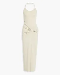 1017 ALYX 9SM Swirl twist-front stretch-jersey halterneck maxi dress - Neutral Neutral