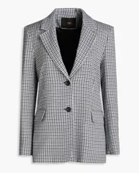 Maje Checked twill blazer - Blue Blue