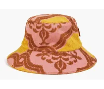 Printed cotton-terry bucket hat - Pink