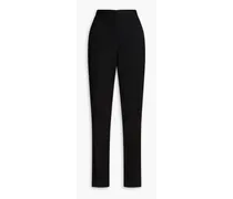 Wool straight-leg pants - Black