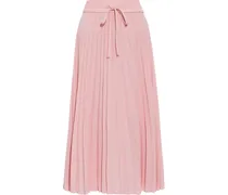 Pleated crepe midi skirt - Pink