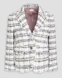 Thom Browne Checked metallic bouclé-tweed blazer - White White