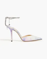 Jimmy Choo Saeda embellished satin pumps - Multicolor Multicolor