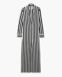 Norma Kamali Striped stretch-jersey maxi dress - Black Black