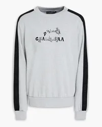 Dolce & Gabbana Flocked French cotton-terry sweatshirt - Gray Gray