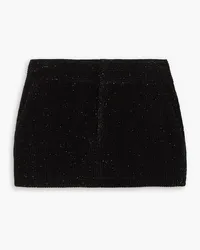 Petar Petrov Metallic ribbed corduroy mini skirt - Black Black