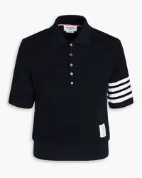 Thom Browne Striped cotton-piqué polo shirt - Blue Blue