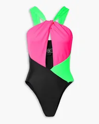 Pat Bo Color-block cutout swimsuit - Pink Pink