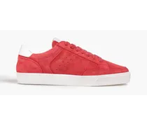 90s Skate leather-trimmed suede sneakers - Red