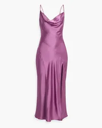 NICHOLAS Lennon draped silk-satin midi dress - Purple Purple