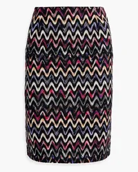 Missoni Crochet-knit wool-blend pencil skirt - Black Black