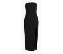Adiba strapless crepe midi dress - Black