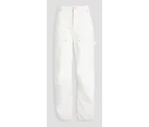 High-rise tapered jeans - White