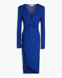 Diane von Furstenberg Magena ruched jersey dress - Blue Blue