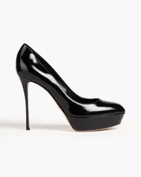 Sergio Rossi Patent-leather platform pumps - Black Black