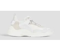 Curve Runner mesh, nubuck and leather sneakers - White