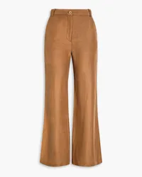 By Malene Birger Carass washed woven flared pants - Brown Brown