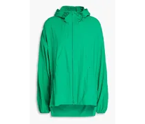Gathered shell hooded jacket - Green