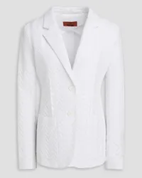 Missoni Crochet-knit cotton-blend blazer - White White