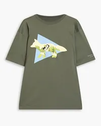 and wander Printed cotton-jersey T-shirt - Green Green