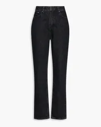 Ganni Organic high-rise straight-leg jeans - Black Black