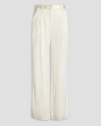 Loulou Studio Pleated satin wide-leg pants - White White