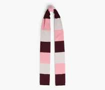 Striped wool and cashmere-blend scarf - Pink