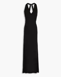 Louisa Ballou High Seas cutout stretch-jersey halterneck maxi dress - Black Black