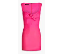 Lycra knotted stretch-jersey mini dress - Pink