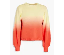 Taya dégradé organic cotton-blend sweater - Orange