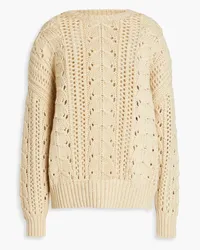 Brunello Cucinelli Sequin-embellished cashmere and silk-blend sweater - Neutral Neutral