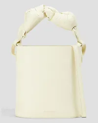 REJINA PYO Knotted leather bucket bag - White White