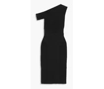 MyBody one-shoulder stretch-knit midi dress - Black