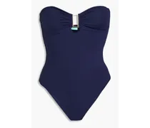 Como embellished bandeau swimsuit - Blue