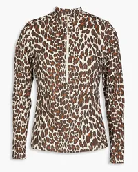 Tory Burch Leopard-print rash guard - Animal print Animal