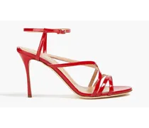Bon Ton patent-leather sandals - Red