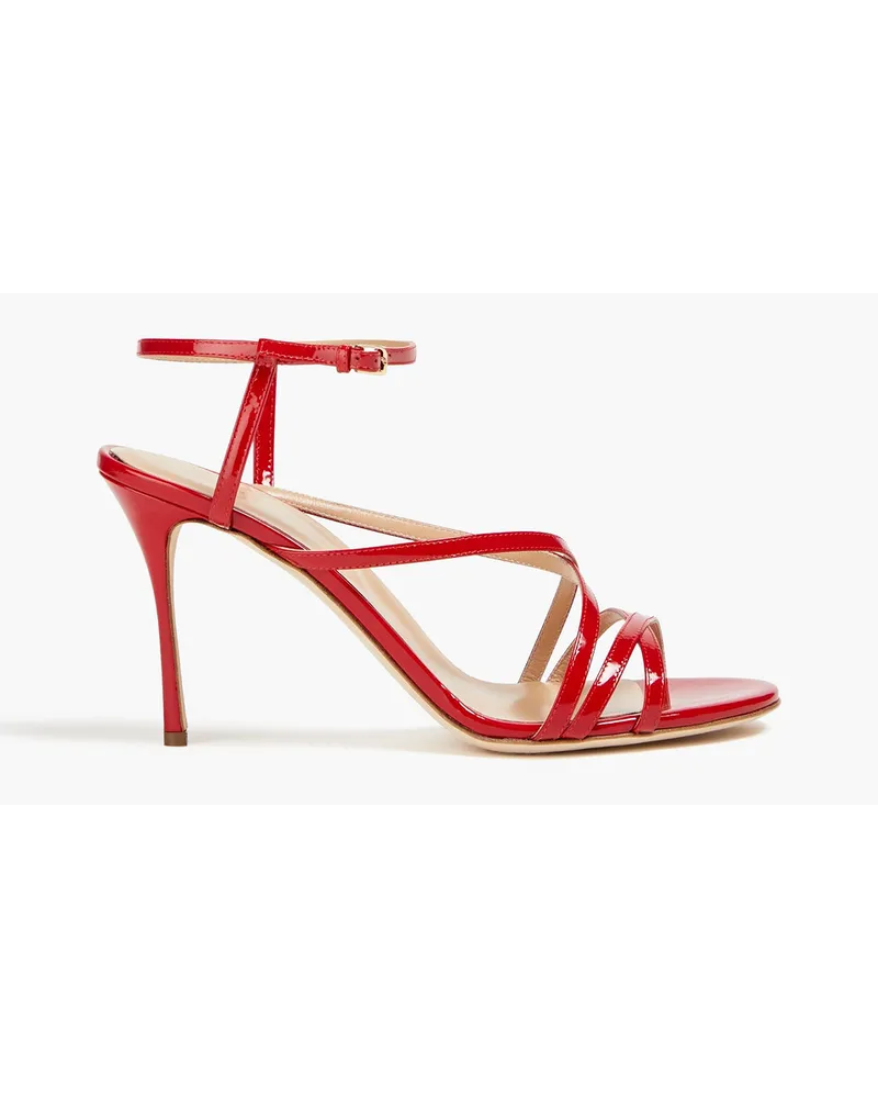 Sergio Rossi Bon Ton patent-leather sandals - Red Red