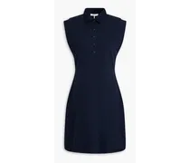Mckenna ribbed cotton-jersey mini dress - Blue