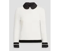 Alice Olivia - Justina two-tone wool-blend sweater - White