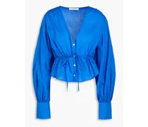 Seersucker blouse - Blue