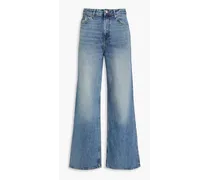 Faded high-rise wide-leg jeans - Blue