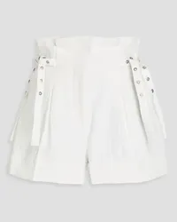 3.1 phillip lim Hammered cotton and linen-blend shorts - White White