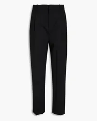 Alexander Wang Wool-blend grain de poudre tapered pants - Black Black