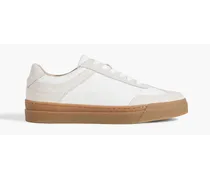 Gina leather and suede sneakers - White
