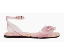Bow-detailed PVC sandals - Pink