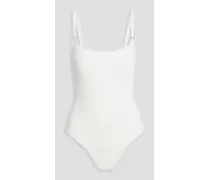 Tosca ribbed swimsuit - White